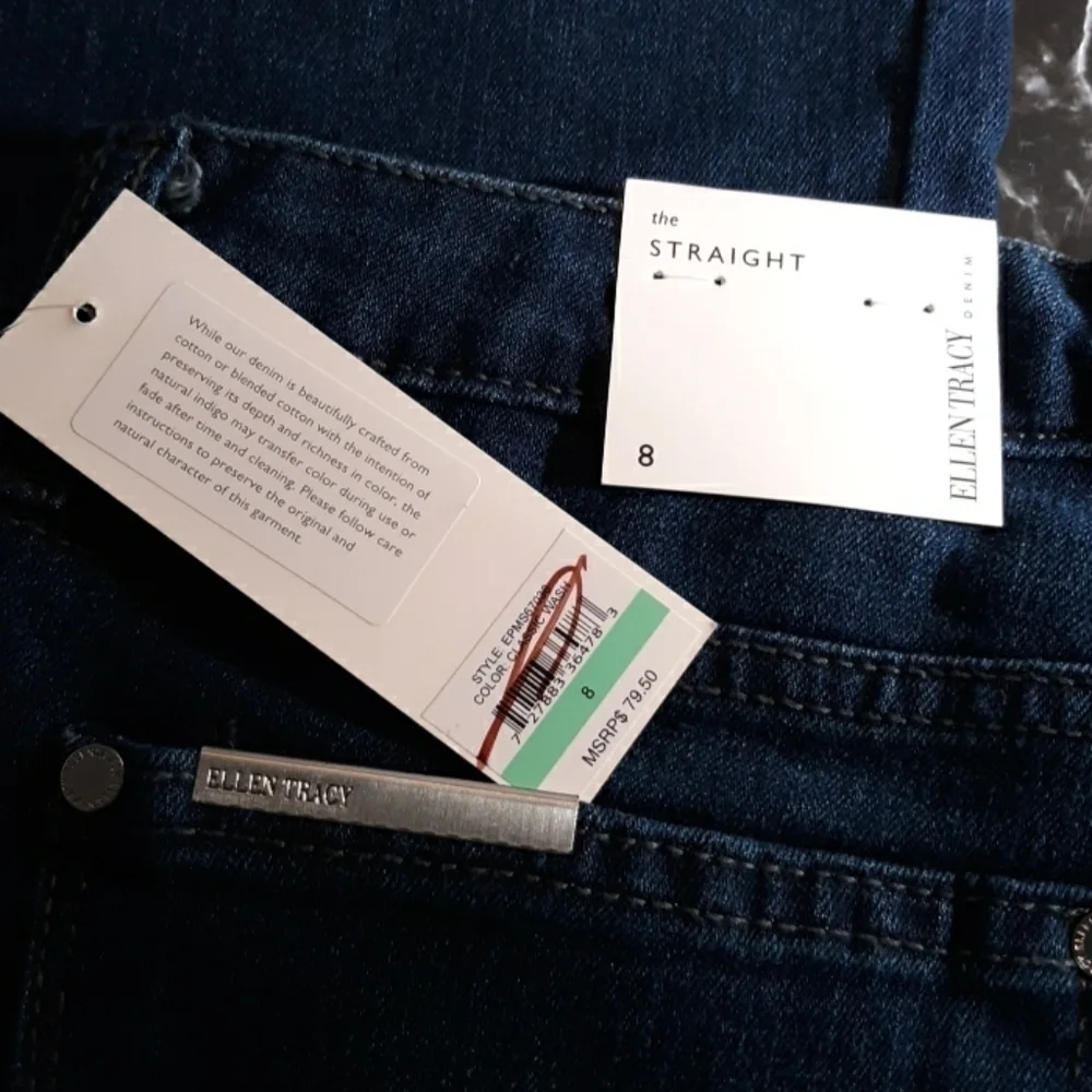 Ellen Tracy denim the straight size 8 new